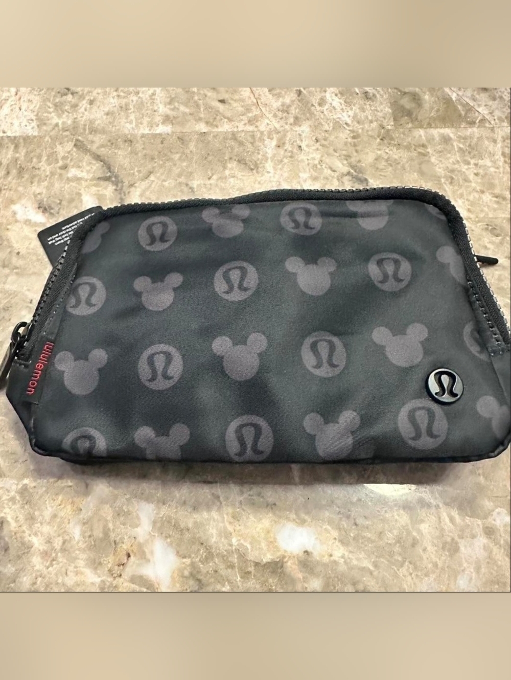 lululemon athletica Black Disney Mickey Mouse Belt Bag Pouch Limited Edtion 1L